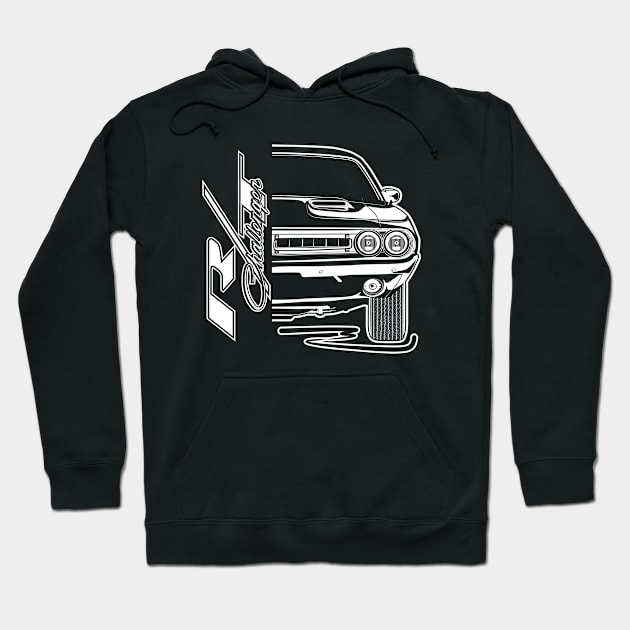 Challenger RT (White Print) Hoodie by WINdesign